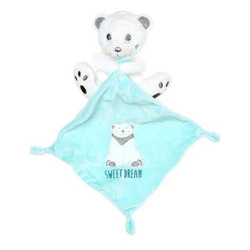 Doudou Ours Blanc Simba Toys Benelux Peluche Ourson Blanc Mouchoir Bleu Ours Polaire Sweet Dream Jouet Bébé Eveil Naissance