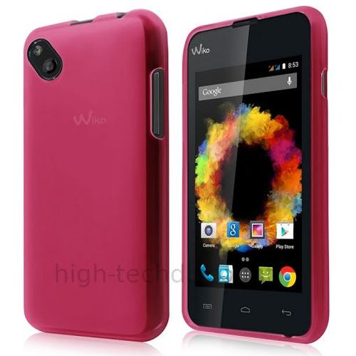Housse Etui Coque Pochette Silicone Gel Fine Pour Wiko Sunset 2 + Film Ecran - Rose