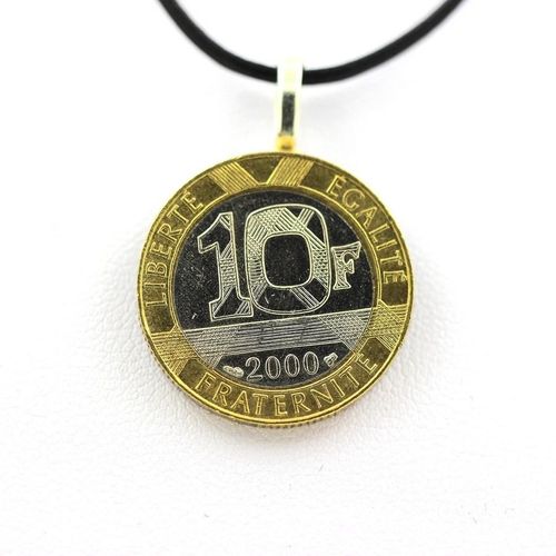 Pendentif Pièce De Monnaie Authentique " France " 10 Francs Génie De La Bastille