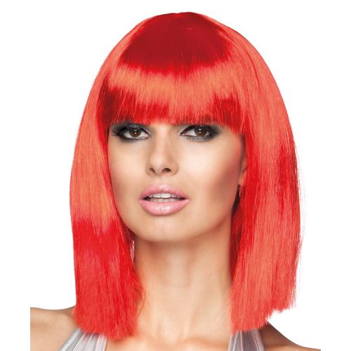 Perruque Carré Mi-Long Rouge Adulte - 30559