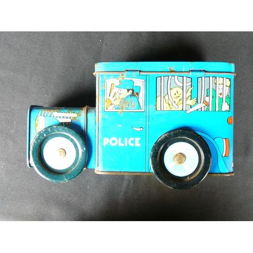 Boite Litho Couleurs Camion De Police Style Bd Fizzy Et Cie