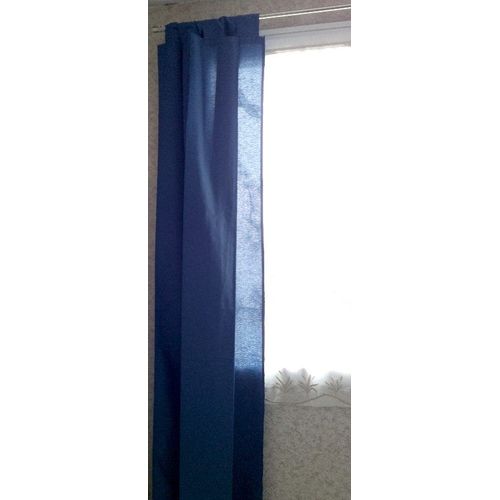 Double-Rideau À Passants Ou Pattes Bleu Outremer Ou Bleu Jean ¿ H X 260 X L 135 Cm Env.