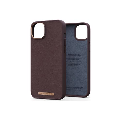 Njorð Byelements - Coque De Protection Pour Téléphone Portable - Compatibilité Avec Magsafe - Cuir Véritable, Plastique - Marron Foncé - Pour Apple Iphone 14