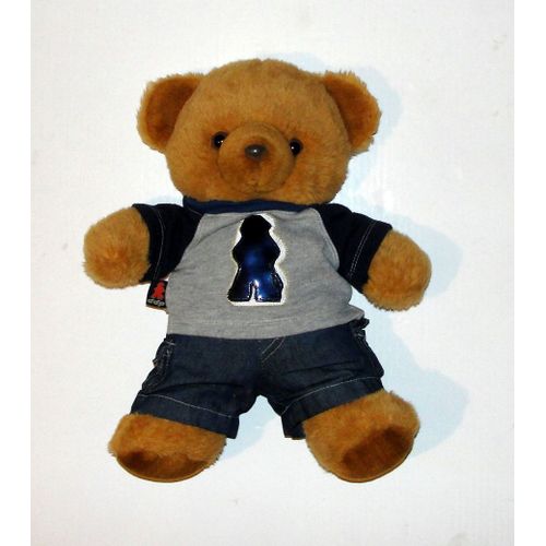 Ours Ddp Peluche Ours Brun Ddp  En Jeans 38 Cm
