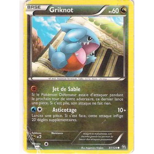 Carte Pokemon Griknot Pv60 87/124