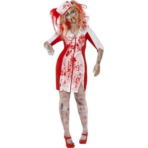 Déguisement Zombie Infirmière Femme Halloween, Taille Xxl