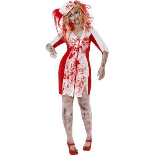 Déguisement Zombie Infirmière Femme Halloween, Taille Xl