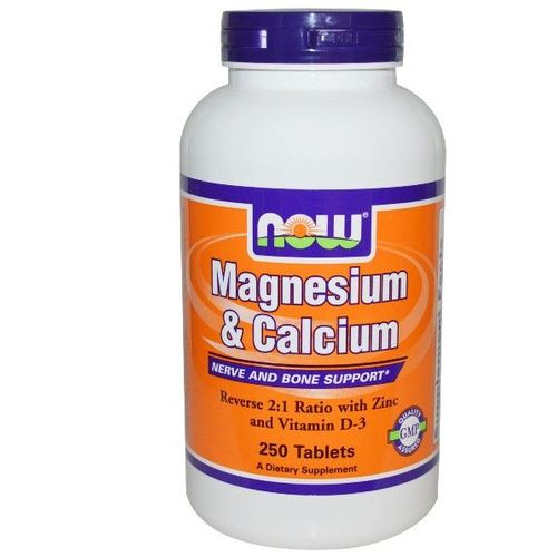 Now Foods, Magnésium & Calcium (1:2) Avec Zinc Et Vitamine D, 250 Comprimés 
