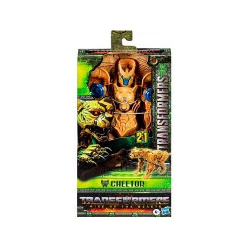 Set Transformers Rise Of Beasts : Cheetor 28 Cm - 2 En 1 - Robot Transformable En Guepard En 7 Etapes + 1 Carte Animal