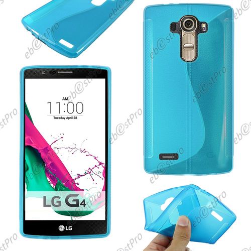 Ebeststar ® Housse Etui Coque Silicone Gel Motif S-Line Protection Souple Pour Lg G4 H815, G4 Dual-Lte, Couleur Bleu + Film Protection D'écran