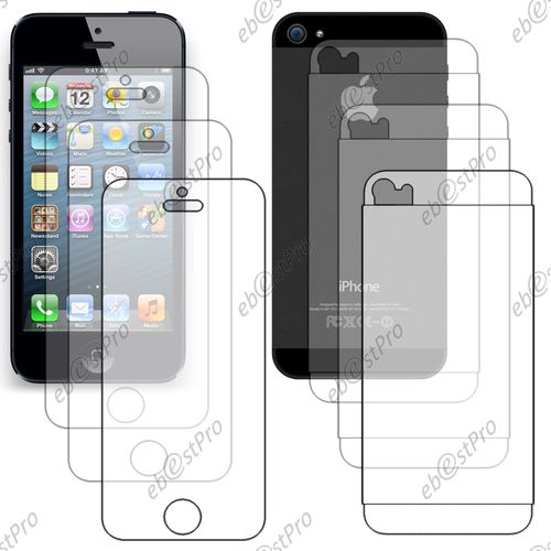 Ebeststar ® Lot X3 Protection Film D'écran Anti Rayures Anti Traces Avant Arrière Pour Apple Iphone 5