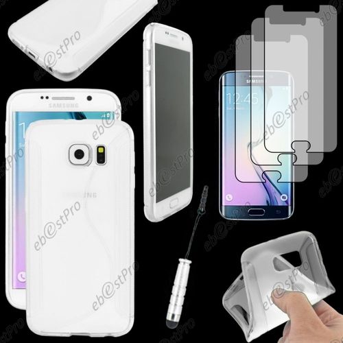 Ebeststar ® Housse Etui Coque Silicone Gel Motif S-Line Protection Souple Pour Samsung Galaxy S6 Sm-G920f, G920, Couleur Transparent + Mini Stylet 3 Film