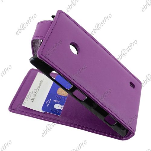 Ebeststar ® Housse Simili Cuir À Clapet Coque Etui Pour Nokia Lumia 520, Couleur Violet + Film Protection D'écran