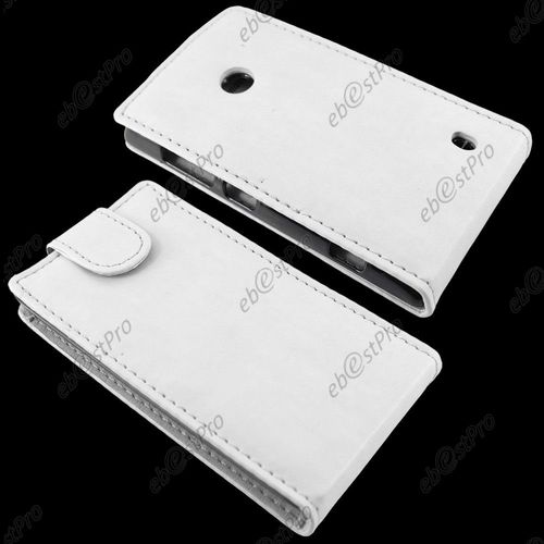 Ebeststar ® Coque Housse Etui Simili Cuir Rabattable Pour Nokia Lumia 520, Couleur Blanc + Film Protection D'écran