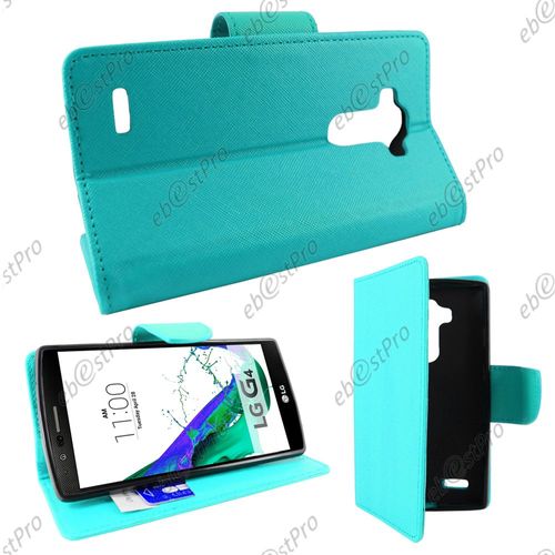 Ebeststar ® Housse Portefeuille Coque Etui Protection Folio Pour Lg G4 H815, G4 Dual-Lte, Couleur Bleu + Film Protection D'écran
