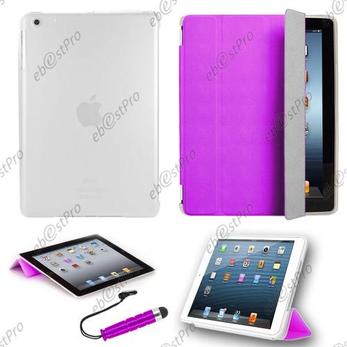 Ebeststar ® Etui Housse Smart Cover, Coque Avant Aimantée Pour Apple Ipad 4 Écran Retina, Ipad 4, Ipad 3, Ipad 2, Couleur Violet + Mini Stylet + Film Protection D'écran