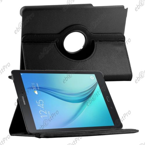 Ebeststar ® Coque Etui Pu Cuir Housse Rotative Support À Rotation 36° Pour Samsung Galaxy Tab A 9.7 T550, & S Pen P550, Couleur Noir + Film Protection D'écran