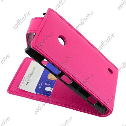 Ebeststar ® Housse Simili Cuir À Clapet Coque Etui Pour Nokia Lumia 520, Couleur Rose + Film Protection D'écran