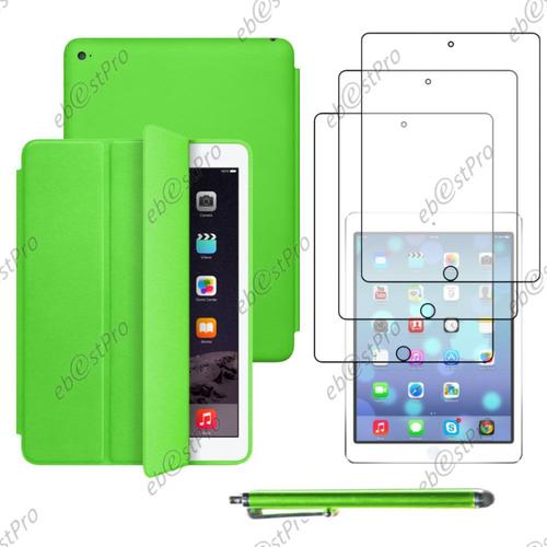 Ebeststar ® Nouvelle Smartcase Etui Aimantée Housse Smart Cover + Coque Arrière En Silicone Gel Pour Apple Ipad Air, Ipad 5, Ipad Air Wi-Fi, 3g, Couleur Vert + Stylet 3 Film