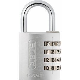 Cadenas à code - en aluminium - 4 molettes - 40 mm - argent - 145 ABUS