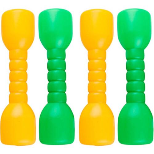 Haltères En Plastique De Musculation De Bras D'entraînement Pour Les Enfants (Jaune Audio Paire 120g Environ 1 Pièce Vert Audio Paire 120g Environ 1 Pièce)