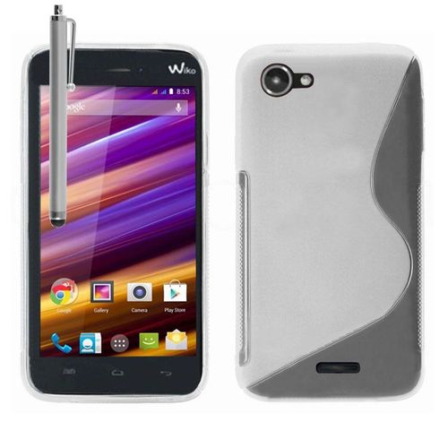 Coque Silicone Pour Wiko Jimmy Gel Motif S Au Dos - Transparent + Stylet