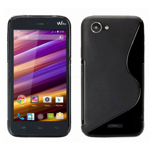 Coque Silicone Pour Wiko Jimmy Gel Motif S Au Dos - Noir
