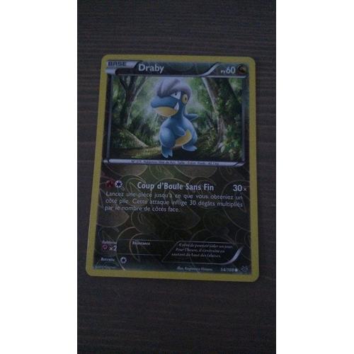 Carte Pokémon 54/108 Draby Holo Reverse - Série Xy Ciel Rugissant Fr