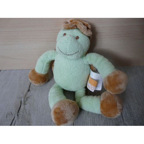 Doudou Kimbaloo Tortue Verte Et Marron 25cms