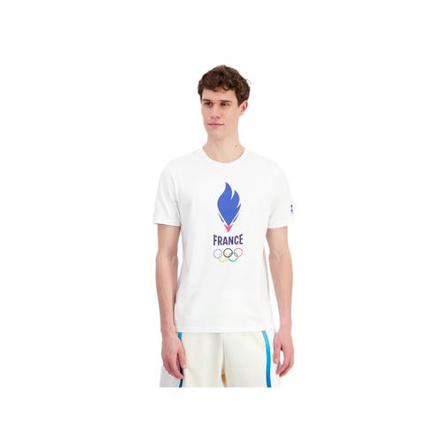T Shirt Le Coq Sportif Olympique Paris Homme Blanc