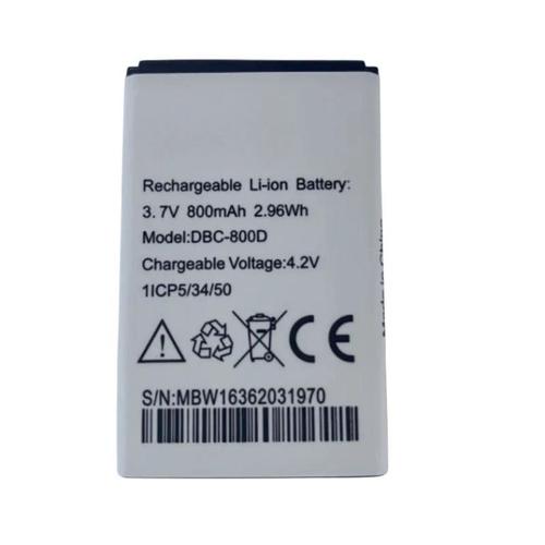 Batterie Compatible avec Doro téléphone 6530 6520 6620 5030 1360 1361 1350 5516 6030 6050 6051 6526 2424 Phone Easy 500 508 611 DBC-800D DBP-800B 800mAh 3,7V Rechargeable Li-ION Accu Piles