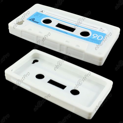 Ebeststar ® Etui Housse Coque Cassette Silicone Protection En Gel Pour Apple Iphone 4s, 4, Couleur Blanc + Film Protection D'écran