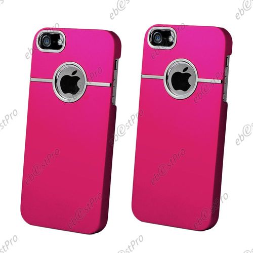 Ebeststar ® Coque Rigide Etui Housse Chromée Pour Apple Iphone 5s, 5, Couleur Rose + Film Protection D'écran
