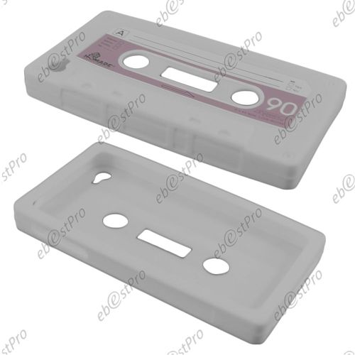 Ebeststar ® Etui Housse Coque Cassette Silicone Protection En Gel Pour Apple Iphone 4s, 4, Couleur Gris + Film Protection D'écran