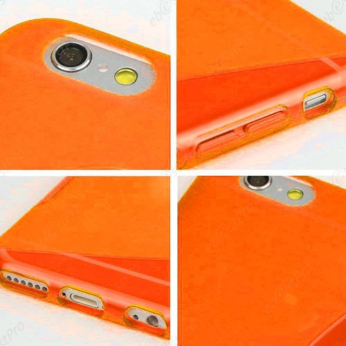 Ebeststar ® Etui Housse Coque S-Line Silicone Protection En Gel Pour Apple Iphone 5s, 5, Couleur Orange + Film Protection D'écran
