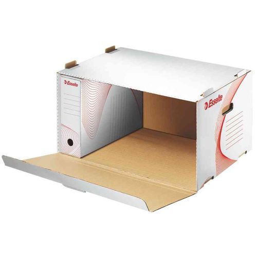 Esselte Lot De 5 Containers D'archives Standard Pour Boîtes Archives Blanc/Rouge