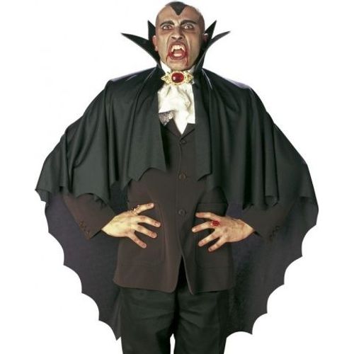 Cape Vampire Noire Avec Collerette 100 Cm Halloween,