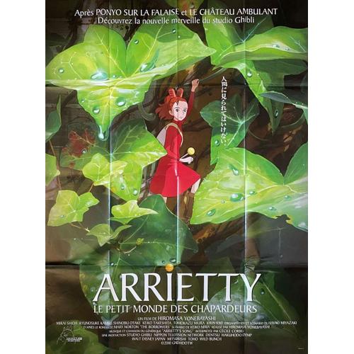 Arrietty Le Petit Monde Des Chapardeurs - Affiche Originale De Cinéma - Format 120x160 Cm - Un Film De Hiromasa Yonebayashi - Année 2011