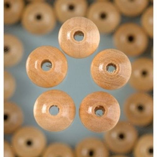 Lot De 53 Perles En Bois Teinté De Diamètre 10 Mm  - 05: Naturel