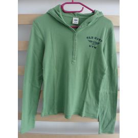 T-Shirt Vert À Manches Longues Et Capuche. Old Navy. Taille 38 