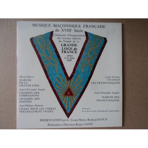 Musique Maconnique Francaise Du Xviiie Siecle Grande Loge De France