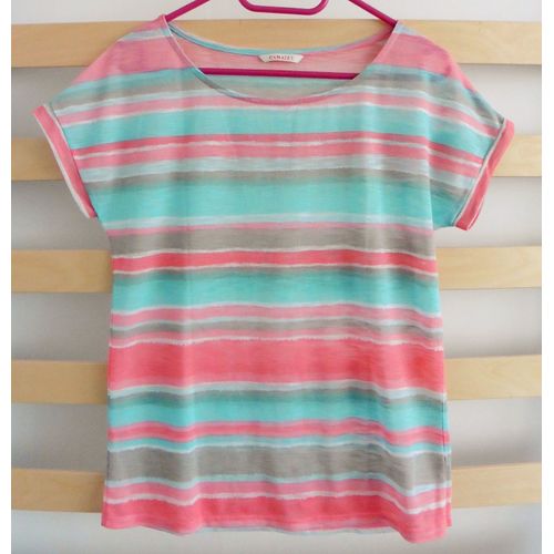 T-Shirt Rayé Multicolore. Camaïeu. Taille 38