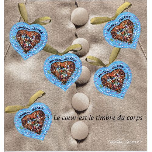 Saint Valentin - Le Coeur Est Le Timbre Du Corps Christian Lacroix - Bf 33 - 2001