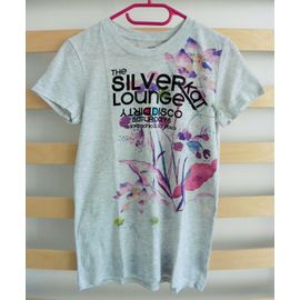 T-Shirt Gris Chiné À Motif Fleurs Multicolore. Old Navy. Taille 38 