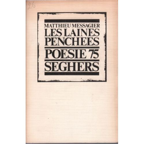 Les Laines Penchées / Eo Numerotée
