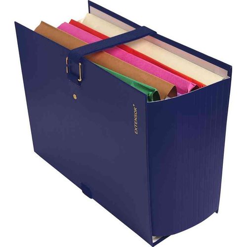 Exacompta Lot De 3 Porte-Documents Extensor, A4, Bleu