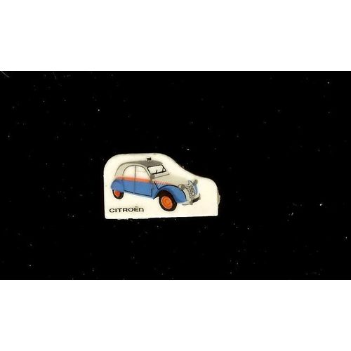 Cirtroen 2 Cv Bicolore Grise Et Bleue  Avec Rayure Intermédiaire - Jantes Orouges