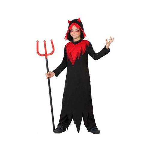 Déguisement Tunique Noire Et Rouge De Démon Enfant - Enfant - 7-9 Ans