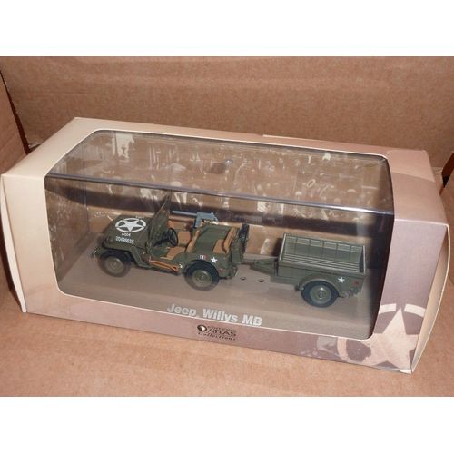 [277] Miniature 1,43ème : Cruiser Jeep Mb - Couleur Vert Armée - Marque : Editions Atlas-Editions Atlas