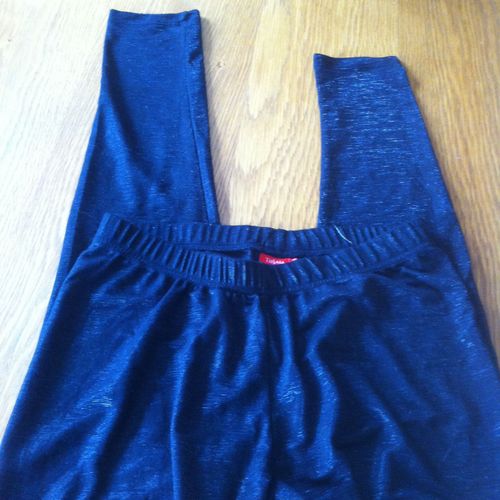 Legging T 38/40 Noir Brillant (Argenté) Comme Neuf
